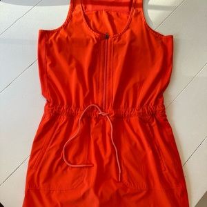 Orange Athleta Dress with attached shorts